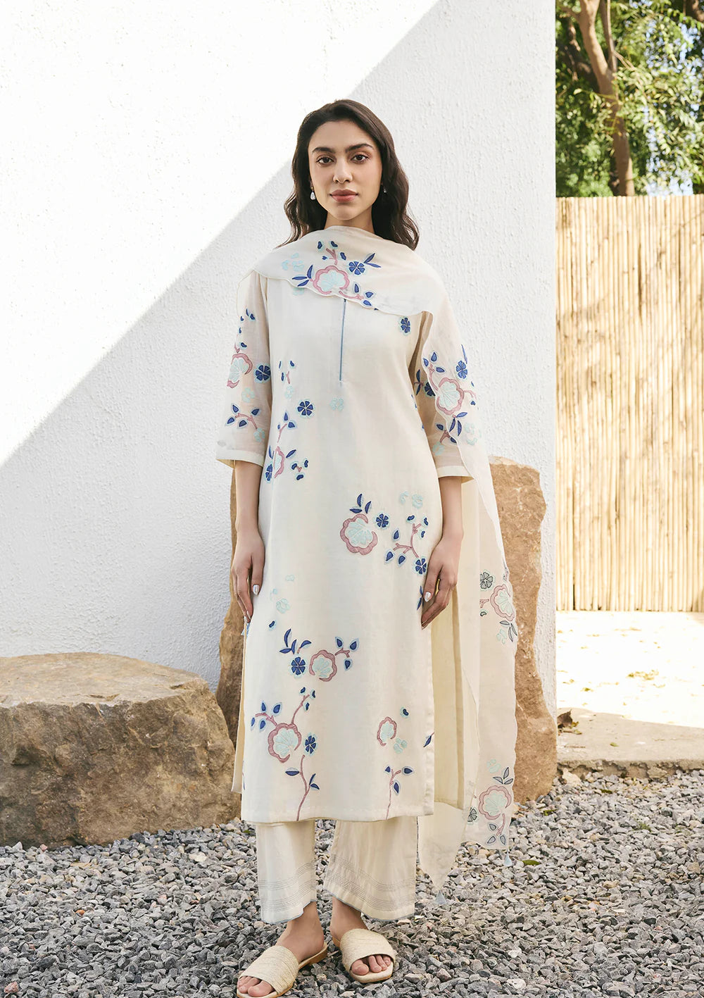 Pearl Applique Kurta Set