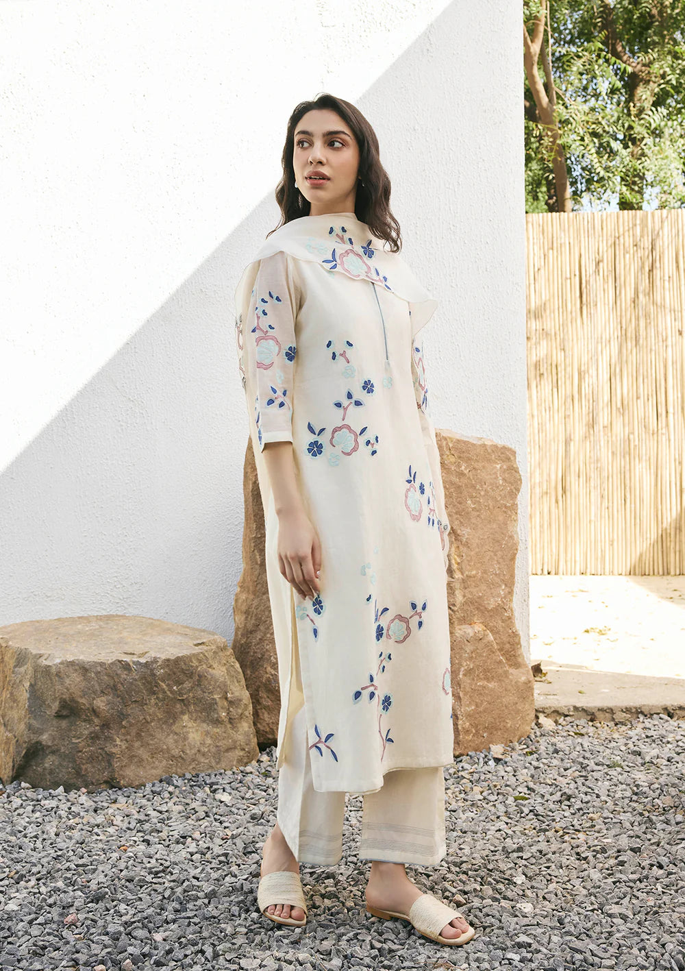 Pearl Applique Kurta Set