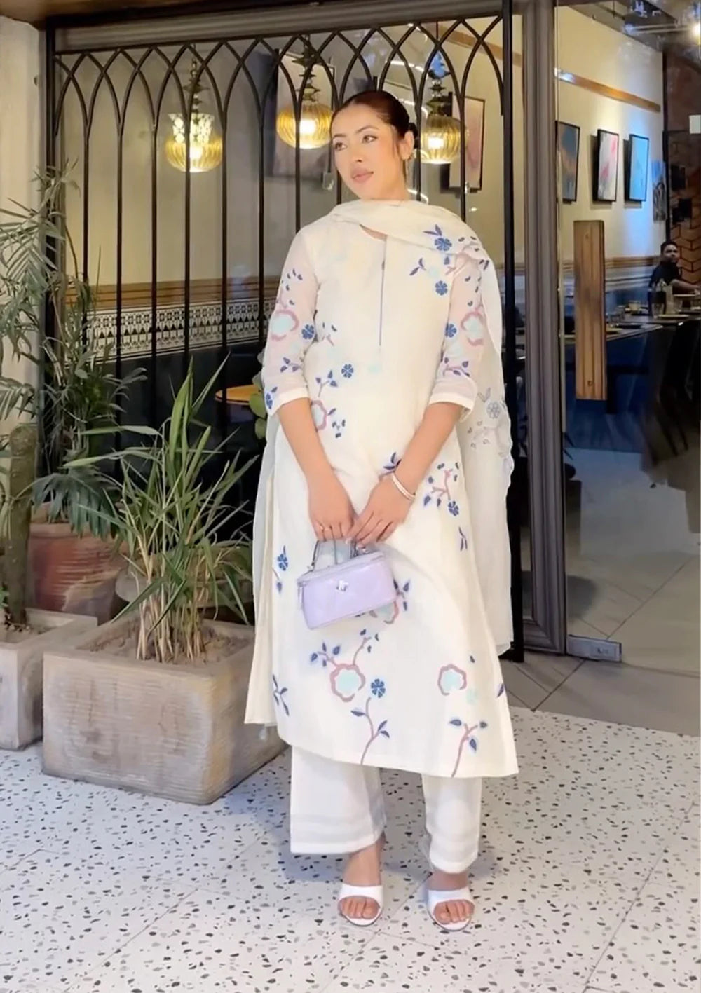 Pearl Applique Kurta Set