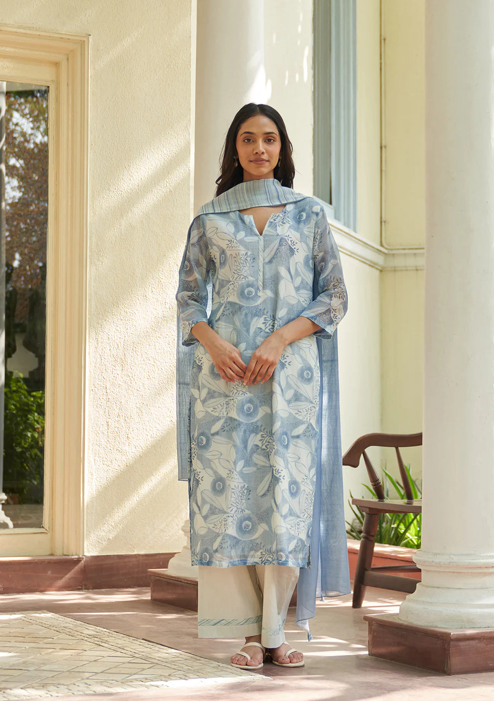 Powder Blue Kurta Set