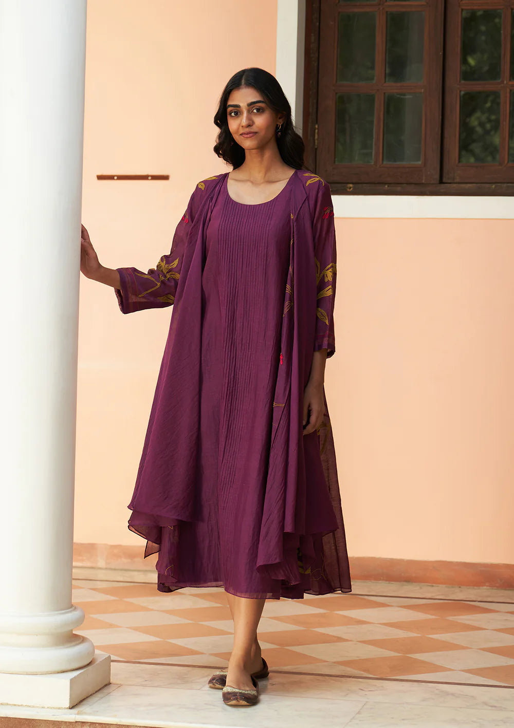 Amethyst Embroidered Jacket Dress