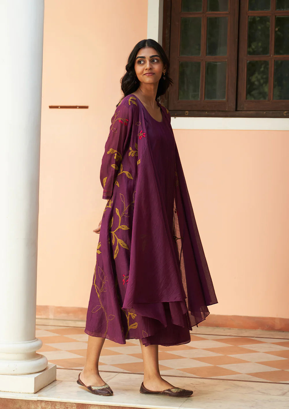 Amethyst Embroidered Jacket Dress