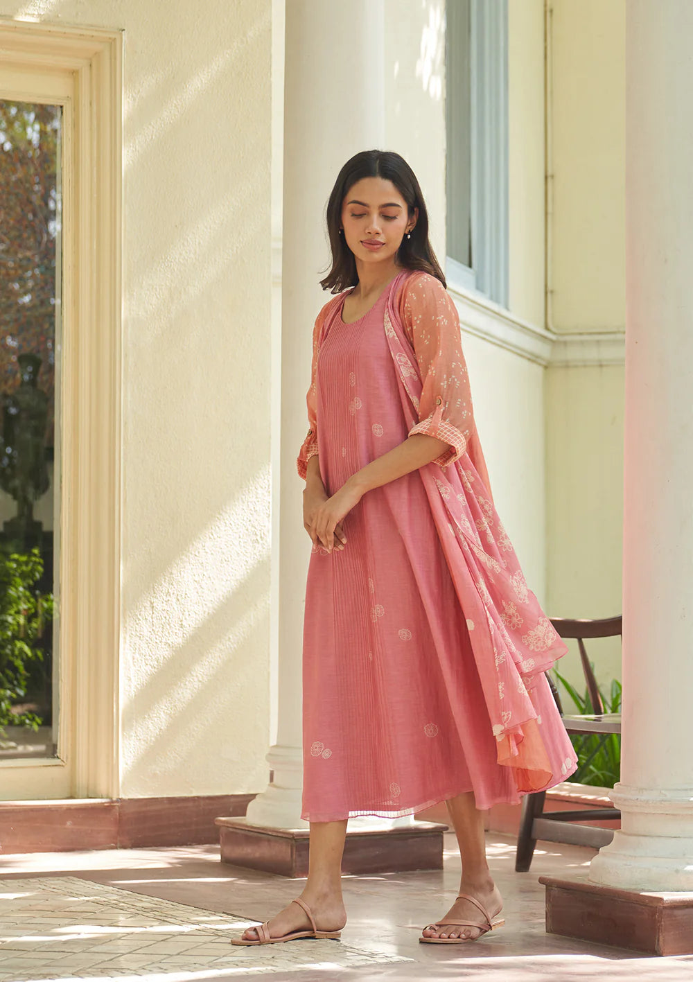 Peony Pintuck Jacket Dress